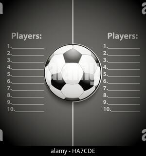 Statistik-Vorlage des Fußballs Stock Vektor