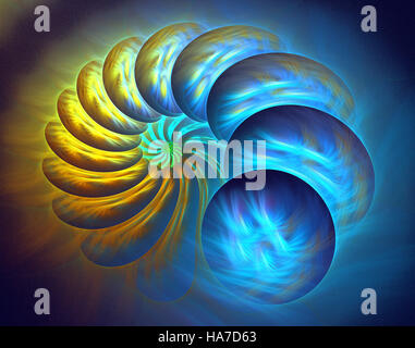 Abstrakte Fraktal Hintergrund - Computer generierte Bild. Muschel. Stockfoto