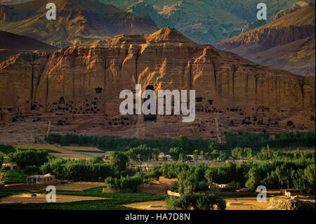 Wo einst die buddhas lebten, Bamiyan Valley, Afganistan Stockfoto