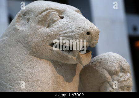 Bär von Porcuna. Kalkstein. Späte iberischen Kultur. 1. Jahrhundert BC-1. Jahrhundert n. Chr.. Porcuna, Jaen, Spanien. Detail. Nationales Archäologisches Museum, Madrid Stockfoto