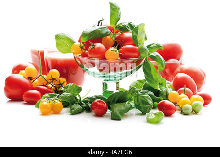 Verschiedene Arten von Tomaten Stockfoto
