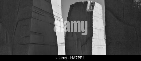 Das Martin Luther King Jr. Das Memorial in Washington, D.C. ehrt das Leben und das Vermächtnis des Bürgerrechtlers. Sie dient als Symbol für Gleichheit, Gerechtigkeit und gewaltfreien Aktivismus mit Schwerpunkt auf sozialem und politischem Wandel. Stockfoto