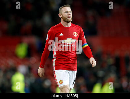 Manchester Uniteds Wayne Rooney Wanderungen ab niedergeschlagen nach dem Premier-League-Spiel im Old Trafford, London. Stockfoto