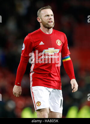 Manchester Uniteds Wayne Rooney Wanderungen ab niedergeschlagen nach dem Premier-League-Spiel im Old Trafford, London. Stockfoto
