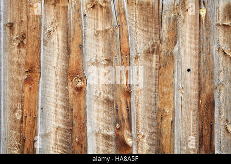 Foto der alten hölzernen Scheune Wand Hintergrund. Stockfoto