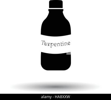 Terpentin-Symbol. Weißen Hintergrund mit Schatten Design. Vektor-Illustration. Stock Vektor