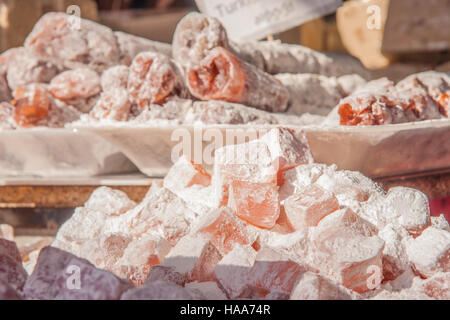 Turkish Delight (Lokum) auf dem Carmel-Markt in Tel-Aviv, Israel Stockfoto