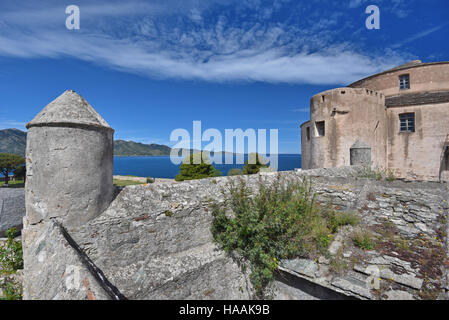 Alte Festung in der korsischen Städte Saint-Florent Stockfoto