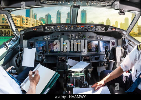 Cockpit in Dubai Stockfoto