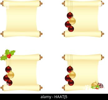 Satz von Xmas Manuskripte Stock Vektor