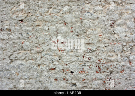 Sehr alte Brickwall mit alten grauen Putz Stockfoto