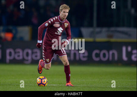 Turin, Italien. 29. November 2016: Samuel Gustafson Torino FC in Aktion während der TIM Cup Fußballspiel zwischen FC Turin und AC Pisa. Bildnachweis: Nicolò Campo/Alamy Live-Nachrichten Stockfoto