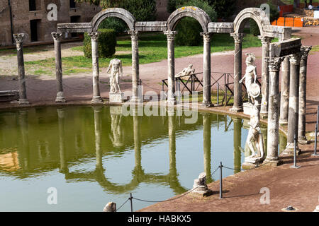 Die Villa Adriana, Adriana ist ein großer römischen archäologischen Komplex an Tivoli, Italien Stockfoto