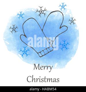 Vektor-Weihnachten und Neujahr Hand gezeichnete Symbol Stock Vektor