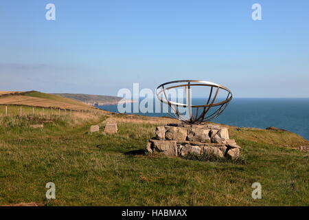Memorial radar Museum vertrauen auf die St aldhelm Haupt, die von Sir Bernard Lovell zu purbeck 27/10/2001 Hintergrund zeigen Sie auf Amboss Stockfoto