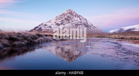 Ein Winter-Morgendämmerung in Glencoe Stockfoto