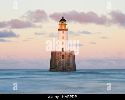 Sonnenuntergang am berühmten Rattray Head Lighthouse Stockfoto