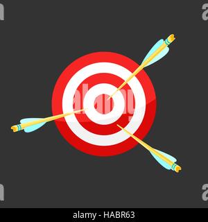 Vektor Icon Ziel und Pfeile Stock Vektor
