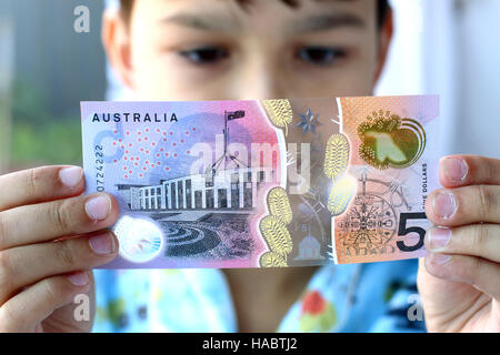 $5 australische Dollar neue Banknote Stockfoto