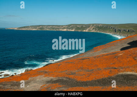 Blick vom Remarkable Rocks, Kangaroo Island, South Australia, Australien Stockfoto