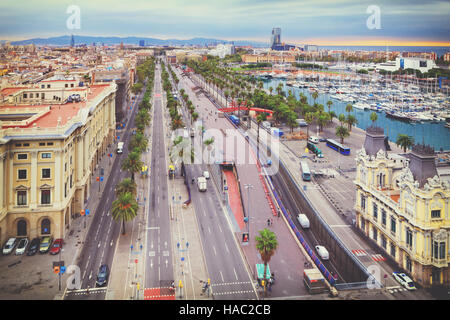 Luftaufnahme von Barcelona Stockfoto