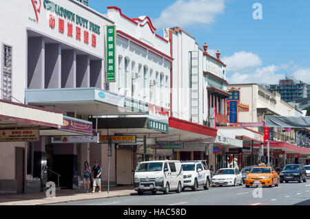 Chinesische Geschäfte in Chinatown, Wickham Street, Fortitude Valley, Brisbane, Queensland, Australien Stockfoto