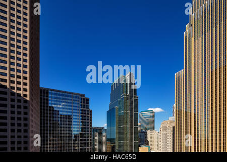 Eine abstrakte Sicht auf die Architektur der Stadt von Minneapolis, MN, USA Stockfoto