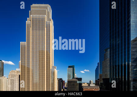 Eine abstrakte Sicht auf die Architektur der Stadt von Minneapolis, MN, USA Stockfoto