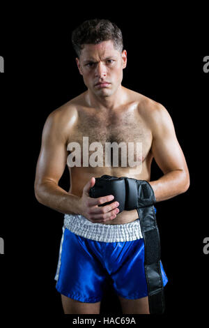 Boxer Grappling Handschuhe Stockfoto