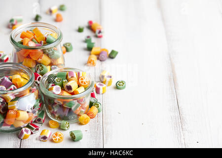 Bunte Zucker Bonbons Stockfoto