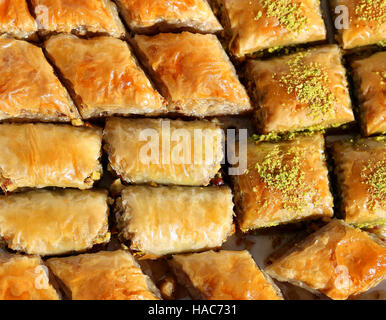 Foto Makro bunte köstlichen Honig türkische baklava Stockfoto