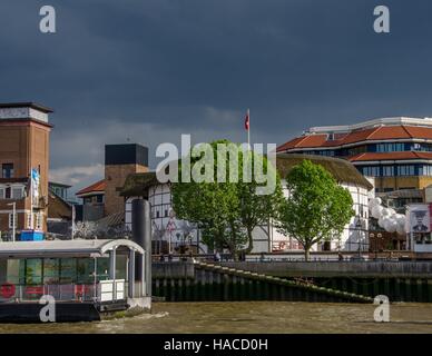 Globe Theater an der Themse, London Stockfoto