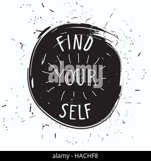 Sich selbst zu finden. Einfach jugendlich motivational poster Stock Vektor
