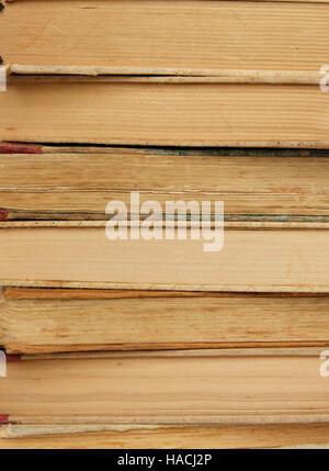 Stapel Bücher der alten Closeup - Oldtimer Bücher Stockfoto