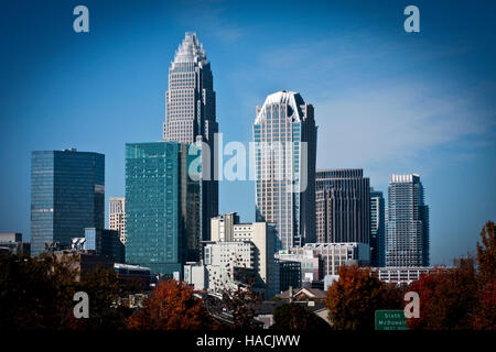 Skyline von Charlotte NC Stockfoto