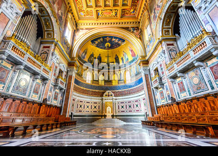 Die päpstliche Kathedrale, rendert das Vorhandensein der Erzbasilika San Giovanni in Laterano, San Giovanni in Laterano, die Kathedrale. Stockfoto