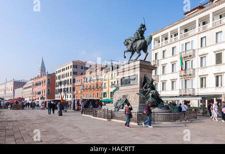 Victor Emmanuel II Monument auf Riva Degli Schiavon, Venedig, Italien. Stockfoto