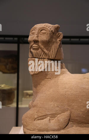 Biche Balazote. Hybride Mensch/Tier. Kalkstein. Iberischen Kultur. 6.-5. Jahrhundert BC. Balazote, Albacete. Nationales Archäologisches Museum, Madrid. Spai Stockfoto