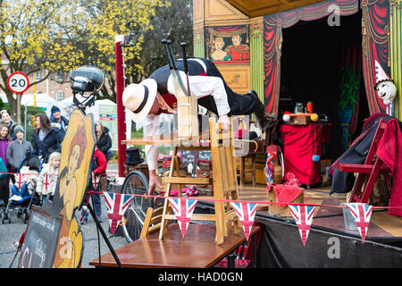 Viktorianische Festival in Portsmouth Historic Dockyards Sonntag, 27. November 2016. Faszinierende Einblicke in das viktorianische London, Stockfoto