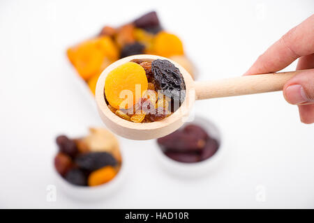 Sammlung von getrockneten Früchten Stockfoto