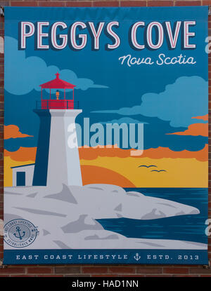 Peggys Cove Nova Scotia Plakat Stockfoto