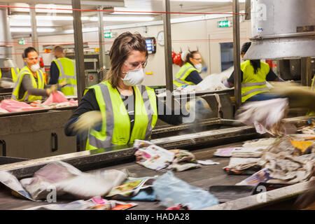 England, London, Southwark integriert Entsorgungsfachbetrieb, Abfall-Recycling Stockfoto