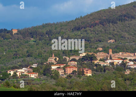 Ansicht von Paciano, Umbrien, Italien Stockfoto