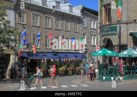 Kanada, Quebec City, Rue Saint Jean, Menschen, Stockfoto