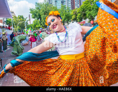 Teilnehmer an einer Parade während des 23. internationalen Mariachi & Charros Festivals in Guadalajara Mexiko Stockfoto