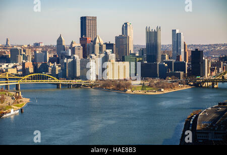 Allegheny River Burgh Central Business District Stockfoto