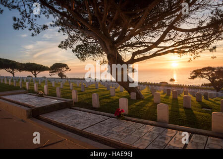 Fort Rosecrans National Cemetery ist ein Soldatenfriedhof in der Stadt von San Diego, Kalifornien. Es ist auf dem Gelände der ehemaligen Armee entfernt Stockfoto