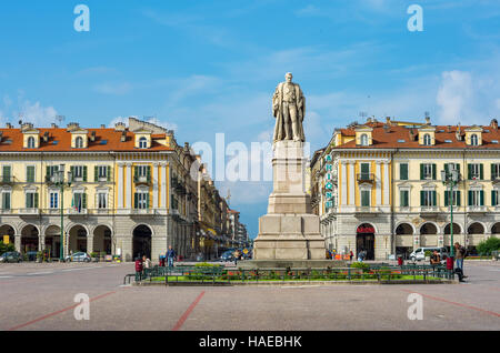 Galimberti Platz. Cuneo, Piemont, Italien Stockfoto