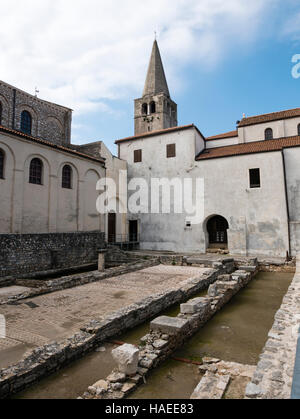 Die Euphrasius-Basilika, Porec, Istrien, Kroatien. Stockfoto