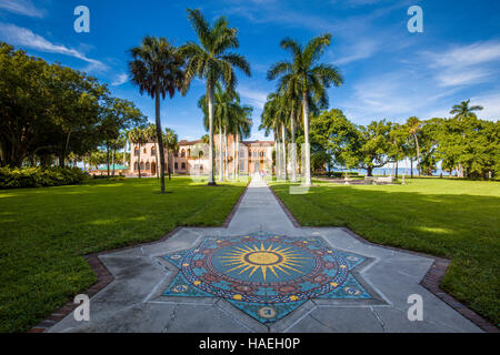 Ca' d'Zan die opulente Villa im Mittelmeer Revival-Stil der & Marmor John Ringling in Sarasota Florida Stockfoto